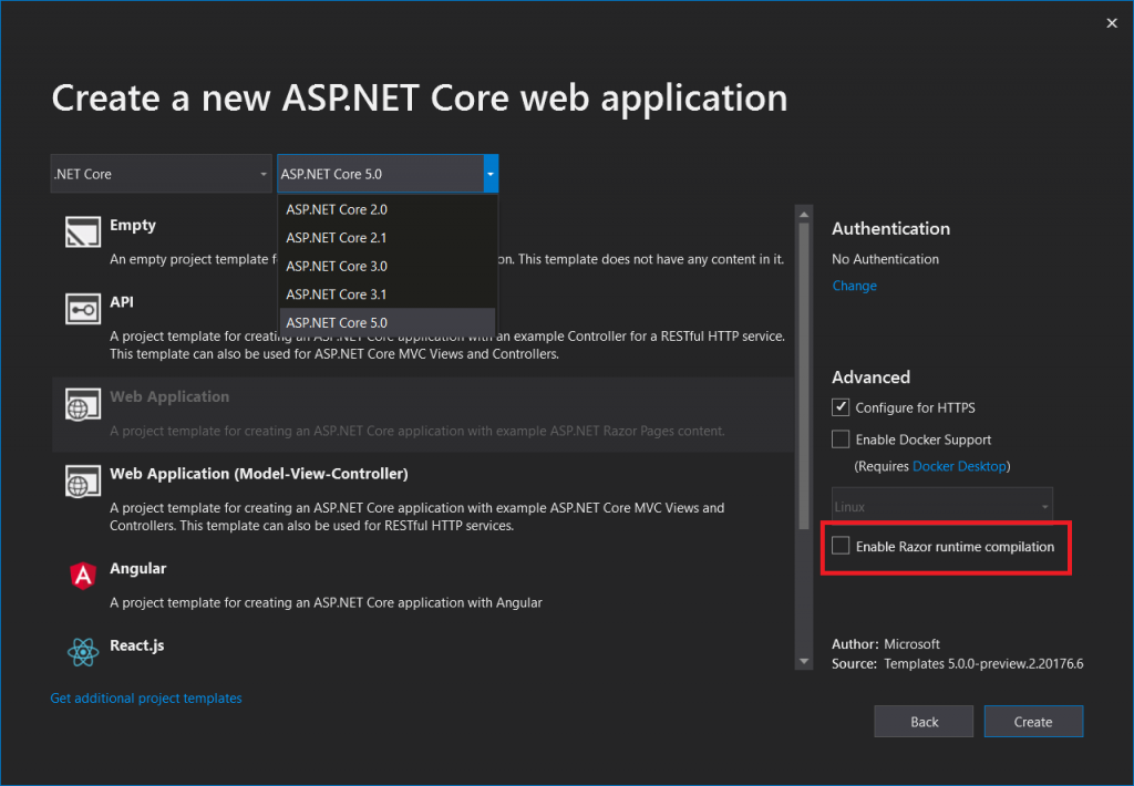 Как узнать версию asp net core в проекте