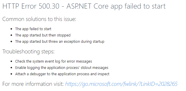 How To Fix Error ASP NET Core App Failed To Start ASP NET Hosting Tips Guides