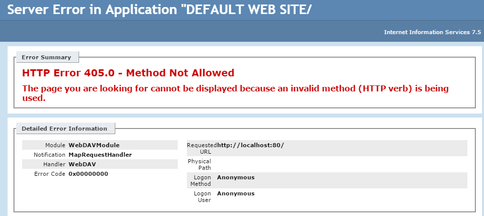 Why Error 405 Method Not Allowed And How To Fix The Issue ASP NET 