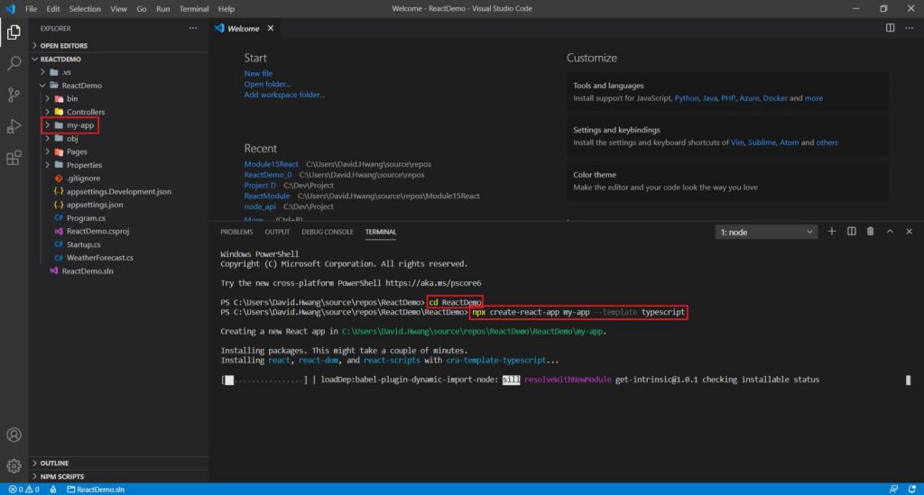 Simple Steps to Setup .NET Core with React and TypeScript - ASP.NET ...