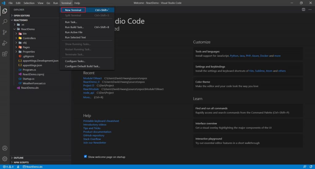 Simple Steps to Setup .NET Core with React and TypeScript - ASP.NET ...